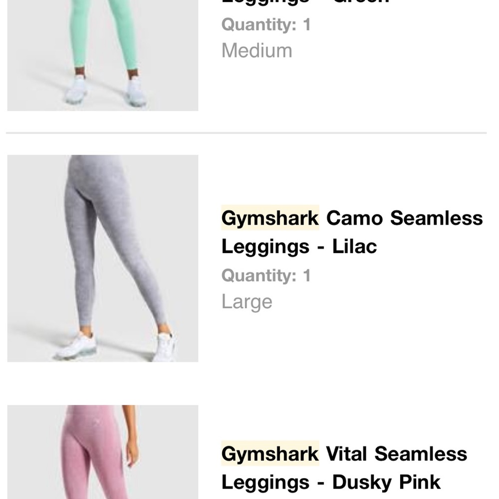 Gymshark leggings camo print